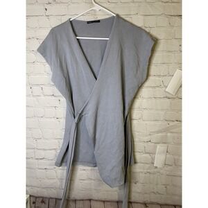 Zara V-neck Wrap Blouse Small Sleeve Size Medium